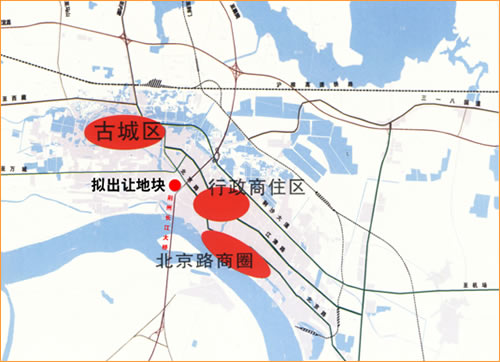 荆州城市交通网络示意图